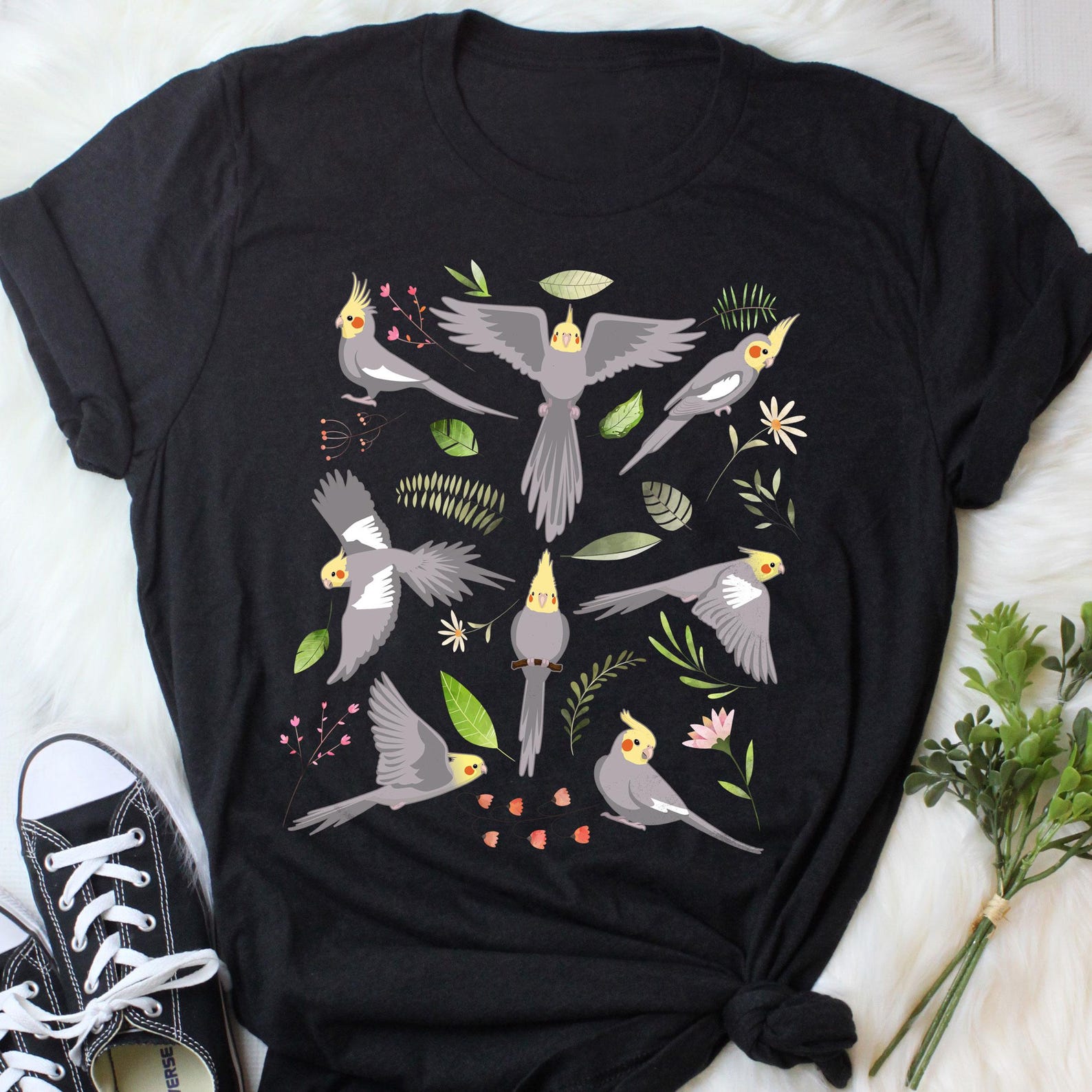 Cockatiel Shirt, , , Funny Parrot Lover Gift, Cute Bird T-shirt, Funny Cockatiel Tshirt, Grey Male Pet Tee, Top, Tiel Mom, Bird Dad 120