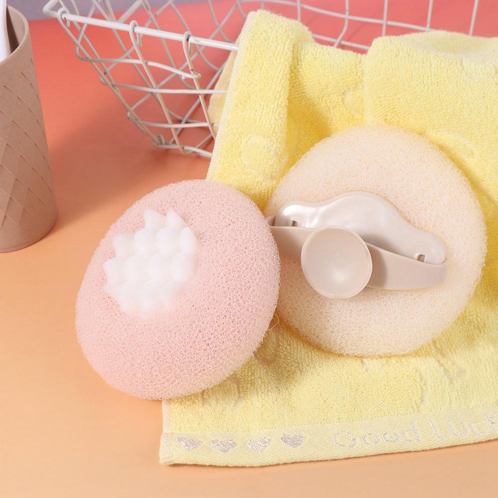 4Pcs with Elastic Band Suction Cup Bath Ball Super Soft Dead Skin Remover  Shower Tool