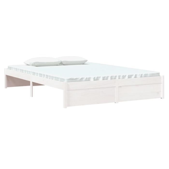 VidaXL Bed Frames White Solid Wood 140x200 Cm 814950
