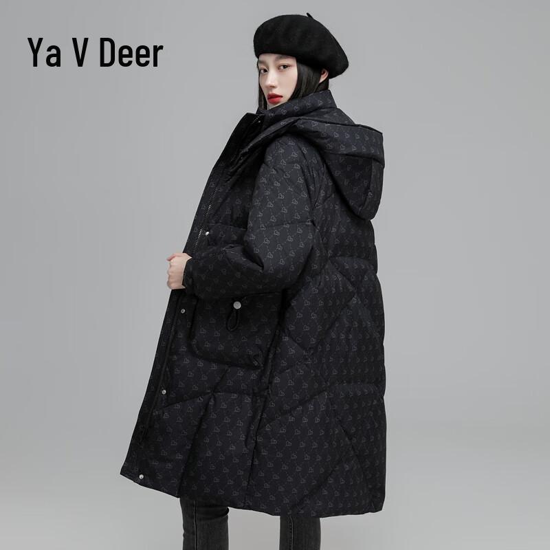 

Yalu Women s Hooded Mid-length Down Jacket S