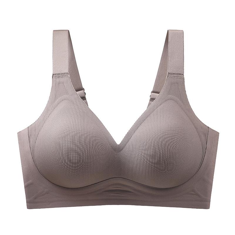 Women Seamless Soft Support Lift Comfortable Gathering Anti Sagging Fixed Cup Bra