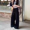 Women's Early Autumn Mid-Rise Drawstring Wide-Leg Sweatpants