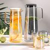 Amber High-Capacity Glass Pitcher Set for Cold Beverages