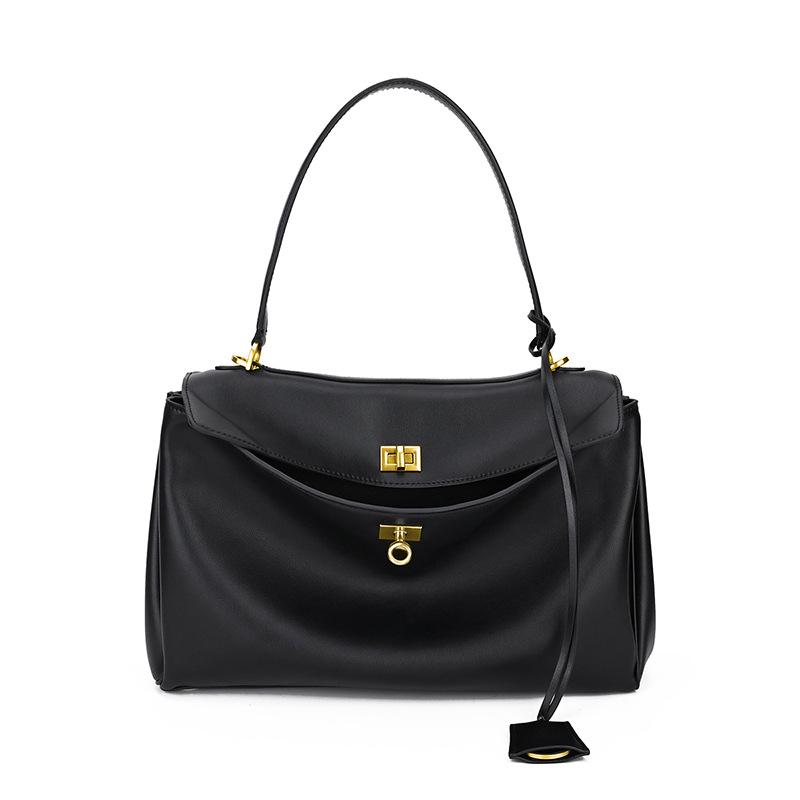 

2026 New Tote Bag Leather Women s Bag Lazy Style Handbag Armpit Bag Large Capacity Crossbody Shoulder Bag 40x13x30cm