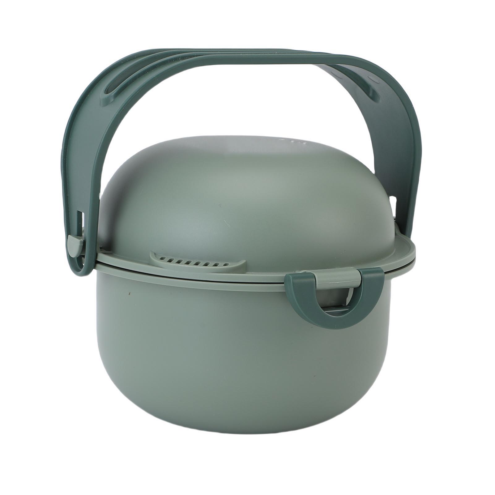 

2 in 1 Travel Dog Food Bowls Stainless Steel Plastic Foldable Dog Water Food Feeder with Handle for Outdoor Hiking Green L зелений