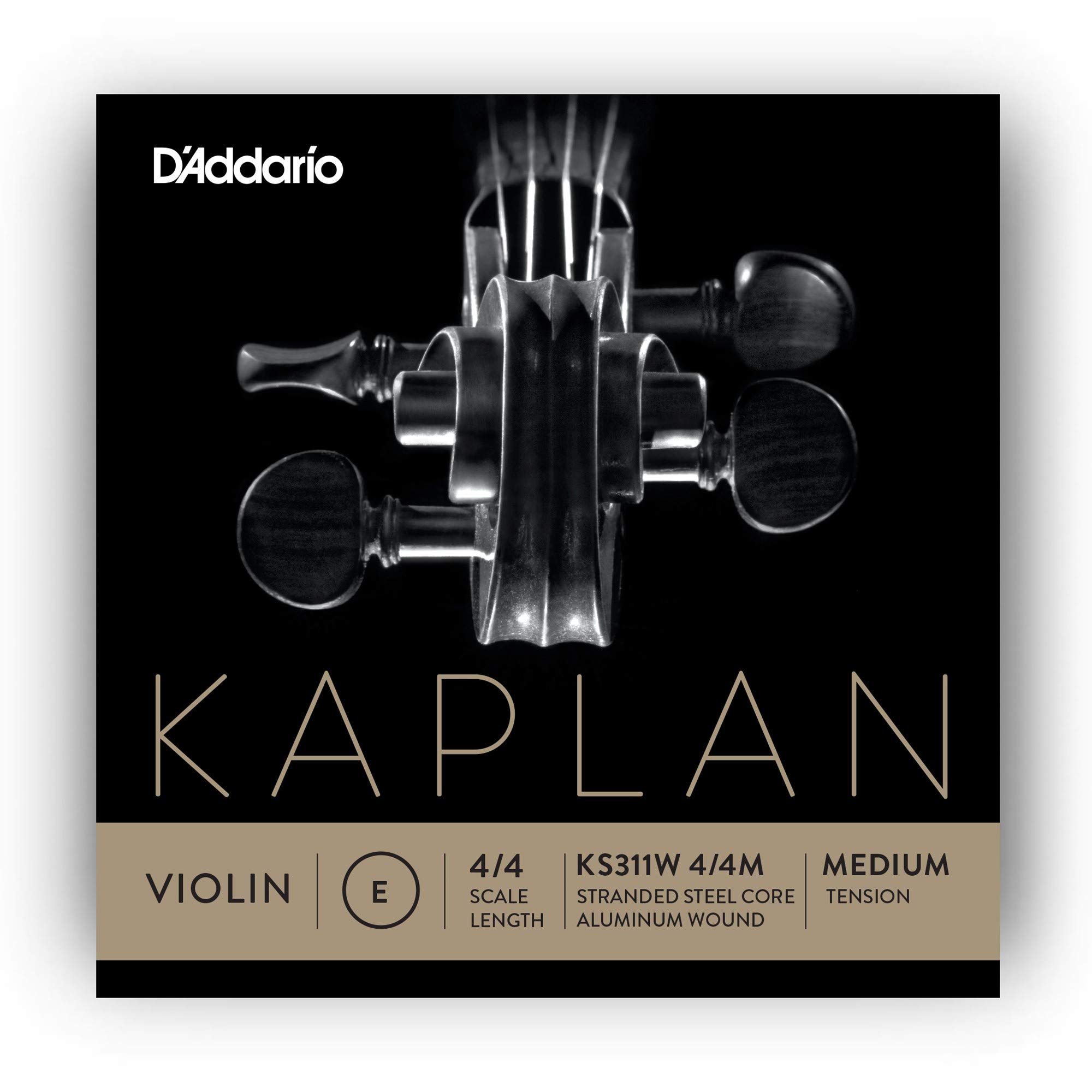 

D Addario Kaplan Non-whistling E-string wound violin strings, KS311W, 44m, Medium Tension