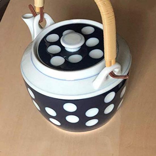 Mizutama 8 Earthenware Teapot with Stainless Steel Tea Made In Japan No. Strainer,