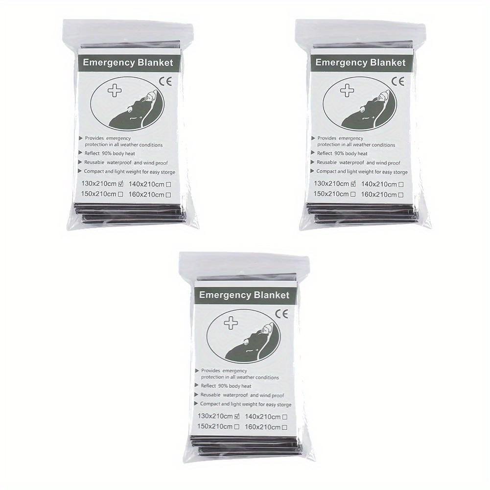 Windproof Waterproof Foil Thermal Emergency Blanket Survival Gear First Aid Military Rescue Kit for Camping Outdoor250