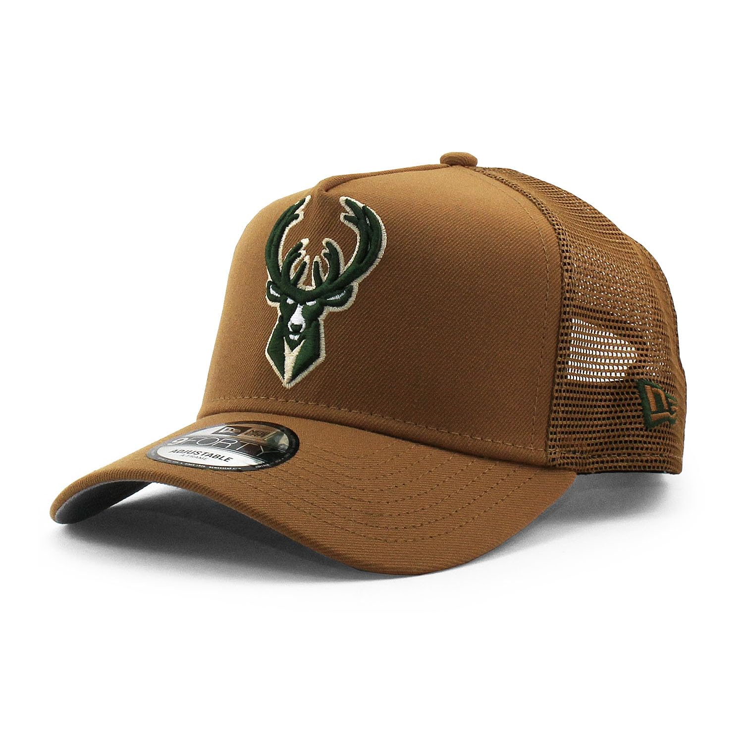 

[New Era] Кепка-сетка 9FORTY Milwaukee Bucks NBA A-FRAME TRUCKER MESH CAP MILWAUKEE BUCKS Снэпбэк Кепка Снэпбэк 940 AF Кепка-тракер A-Frame [Б/У]