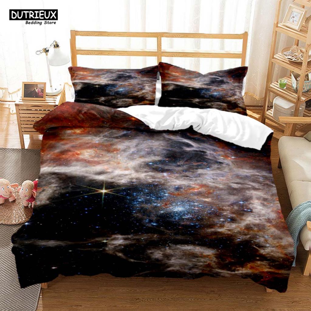 Space Star Printed Polyester Bedding Soft and Comfort Personal Quilt Cover Bedding Kit