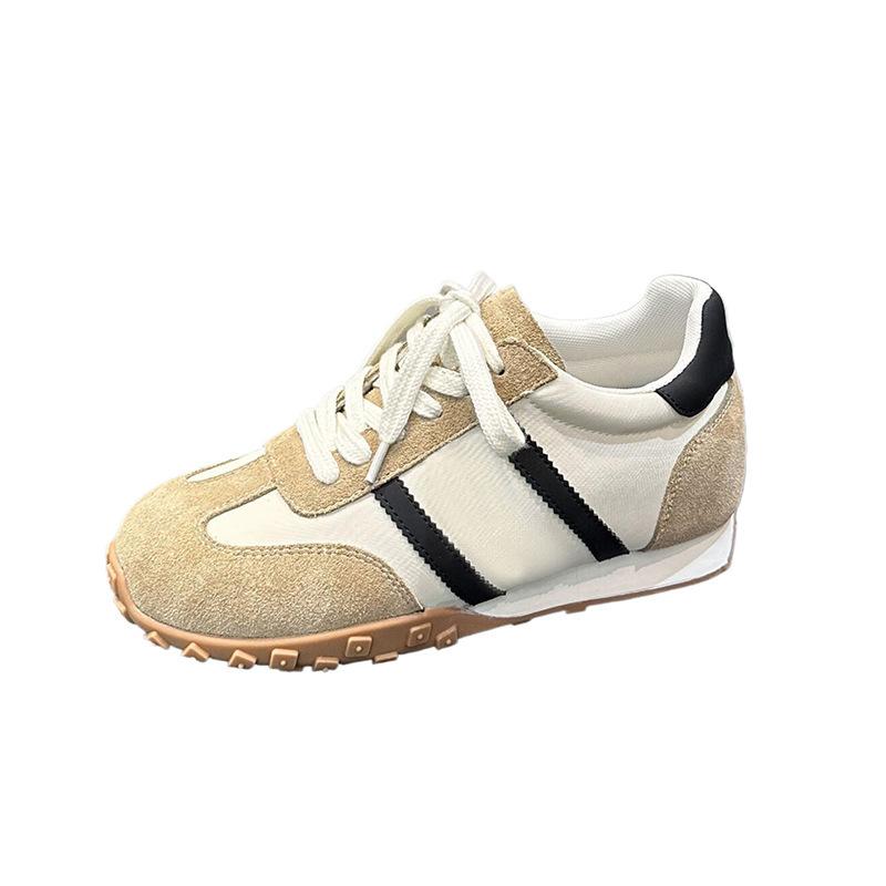 Spot Forrest Gump Training Shoes Spring 2025 New Flat-bottomed Lace-up Color Matching Dad Shoes Sports and Leisure Board Shoes Tide