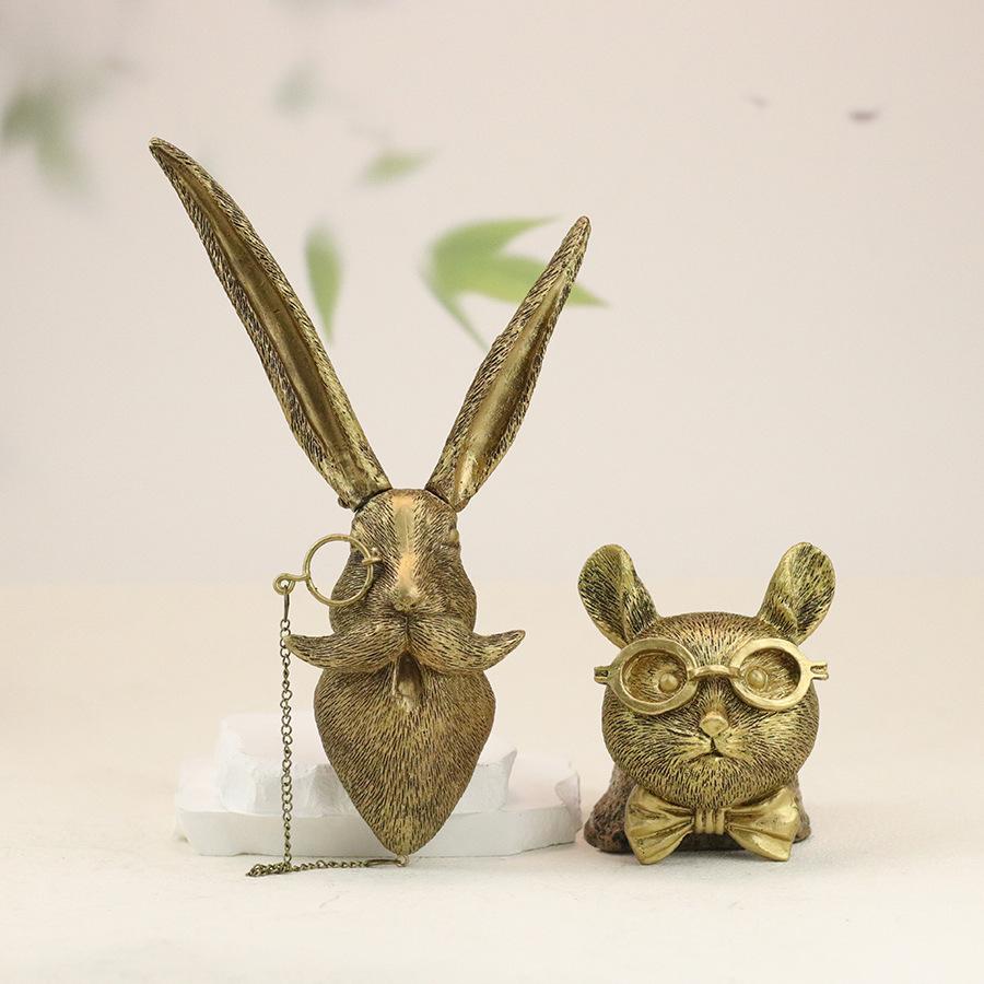 Animal Hook Simulated Rabbit Mouse Sculpture Animal Sculpture Wall Storage Key Hook Clothes Hangers Room Decoration Accessories