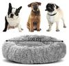 Dog Cat Bed SHAGGY Light Gray Long Hair VARIOUS SIZES