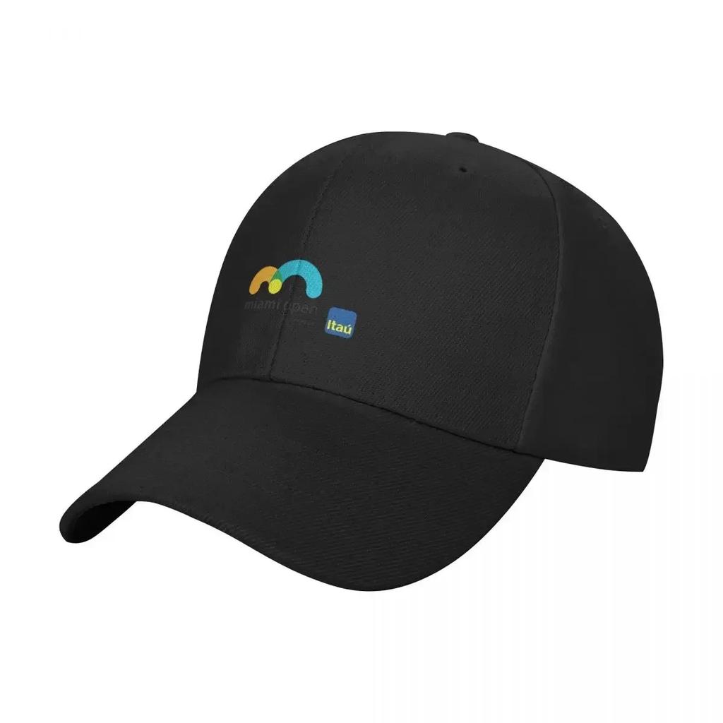 Miami Open Logo Tennis Present Baseball Cap Black Luxury Caps Bobble Hat Beach Outing Male Women's