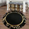 Bohemian Style Circular Carpet Marble Patterned Frame Floor Mat Entrance Bedroom Bedside Sofa Carpet Home Decoration