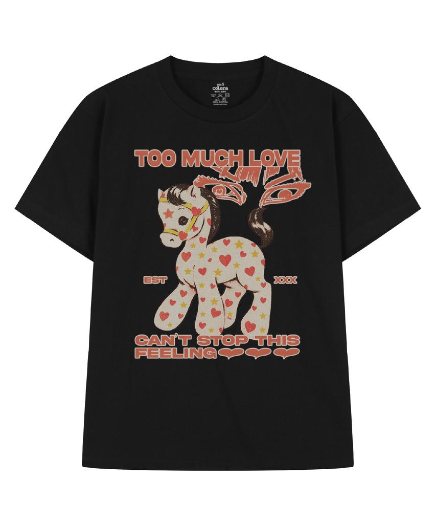 Keollola Too Much Love Pony Short Sleeve T-Shirt (3 Colors)