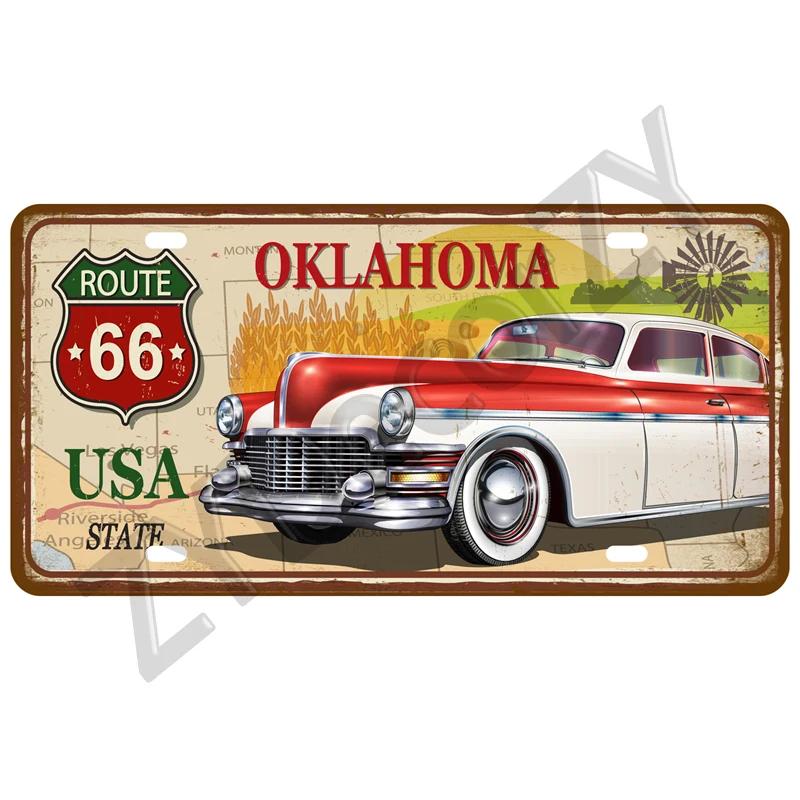 Metal Sign Art Bar Club Plaque Home Tire Shop Wall Art Decor Gas Route 66 Arts Plate Garage Tin Sign Poster Vintage Car TinPlate