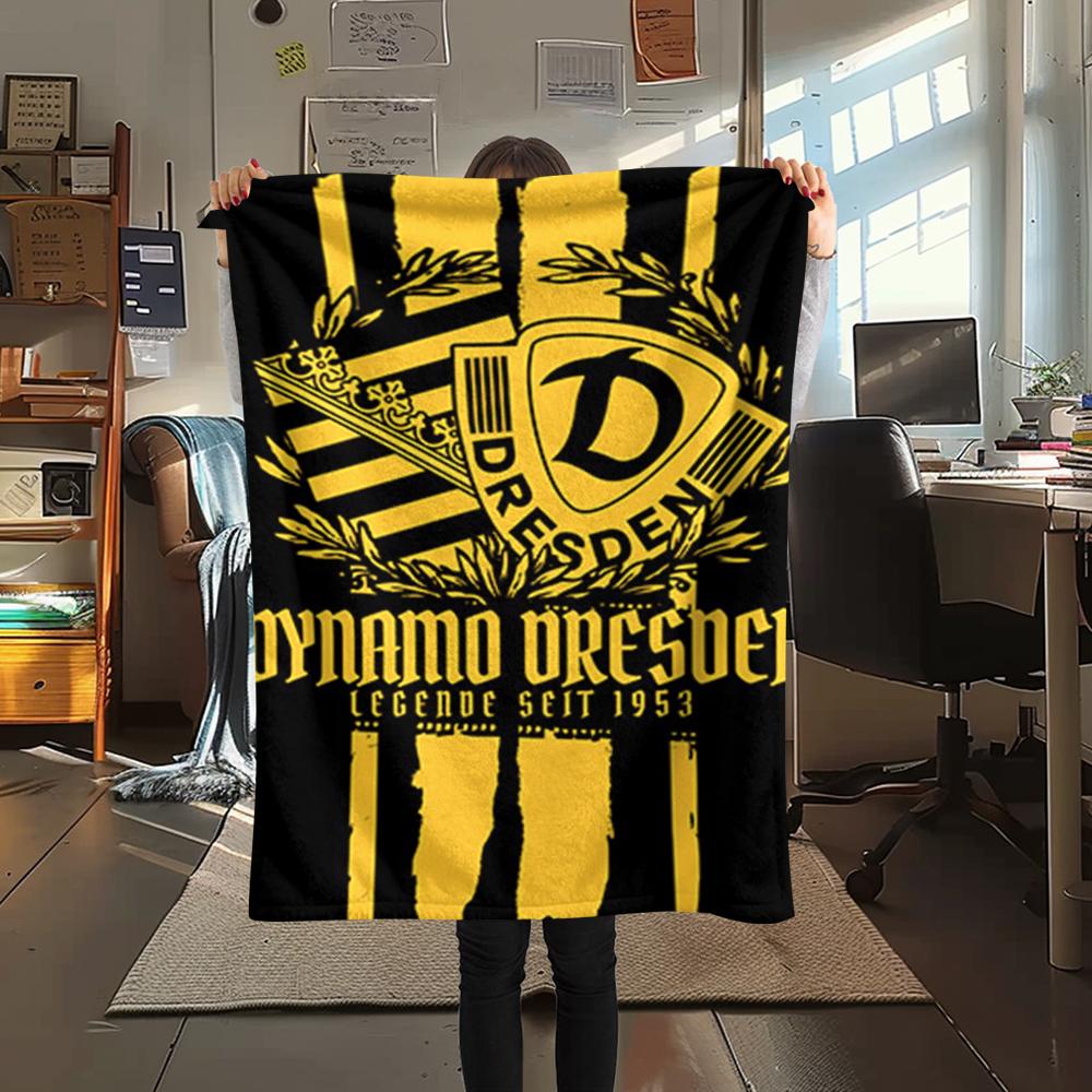 1 ks Flísová deka s potiskem SG Dynamo Dresden, Vysoká kvalita, Pohodlná pro všechna roční období, Domácí dekorace, Teplo a pohodlí, Perfektní jako vánoční dárky149