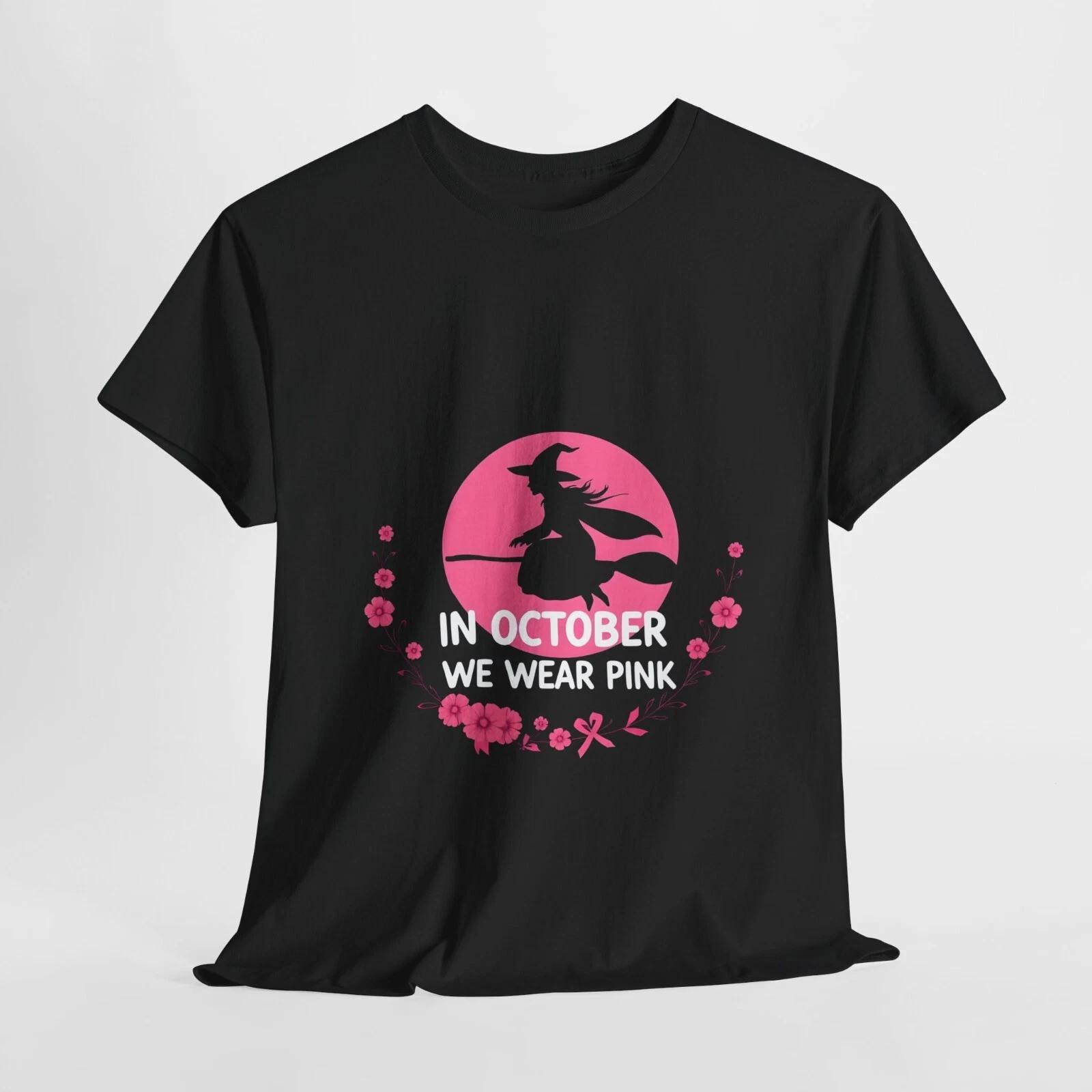 October Awareness Tee, Unisex Cotton Shirt, Breast Cancer Awareness, Supportive 3XL