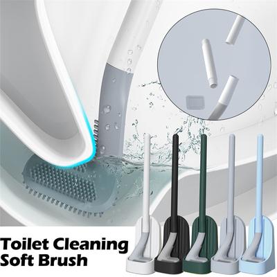 Silicone Bristle Golf Toilet Brush And Drying Holder For Bathroom Storage And Organization Bathroom Cleaning Tool Wc Accessories