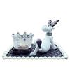 Luxury Diamond Pearl Aromatherapy Deer Ornament for Car Interior - Elegant Unisex Design