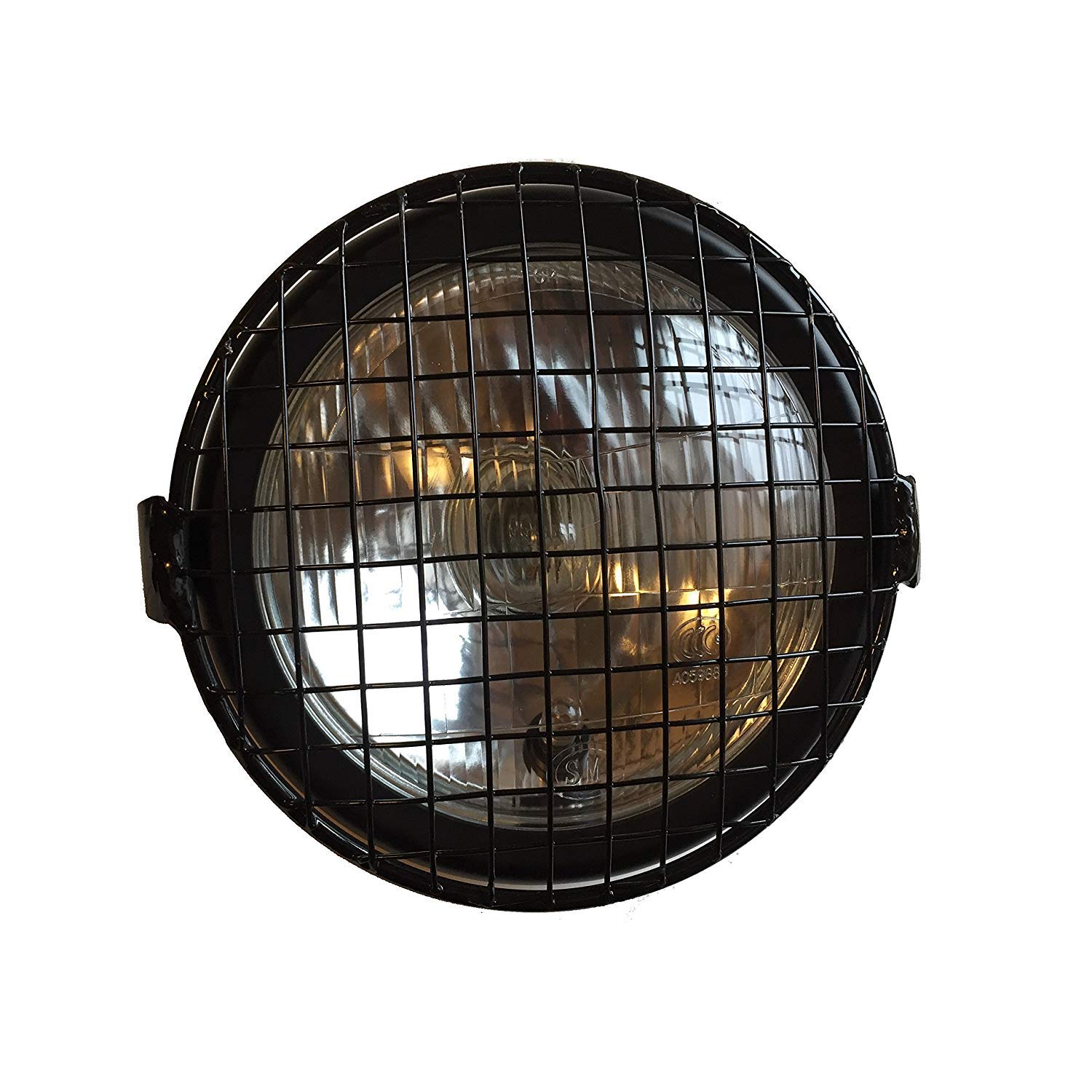 

Karun Universal Headlight with Guard Vintage Motorcycle Black (Type 1 Clear Lens) 1 piece (x 1)