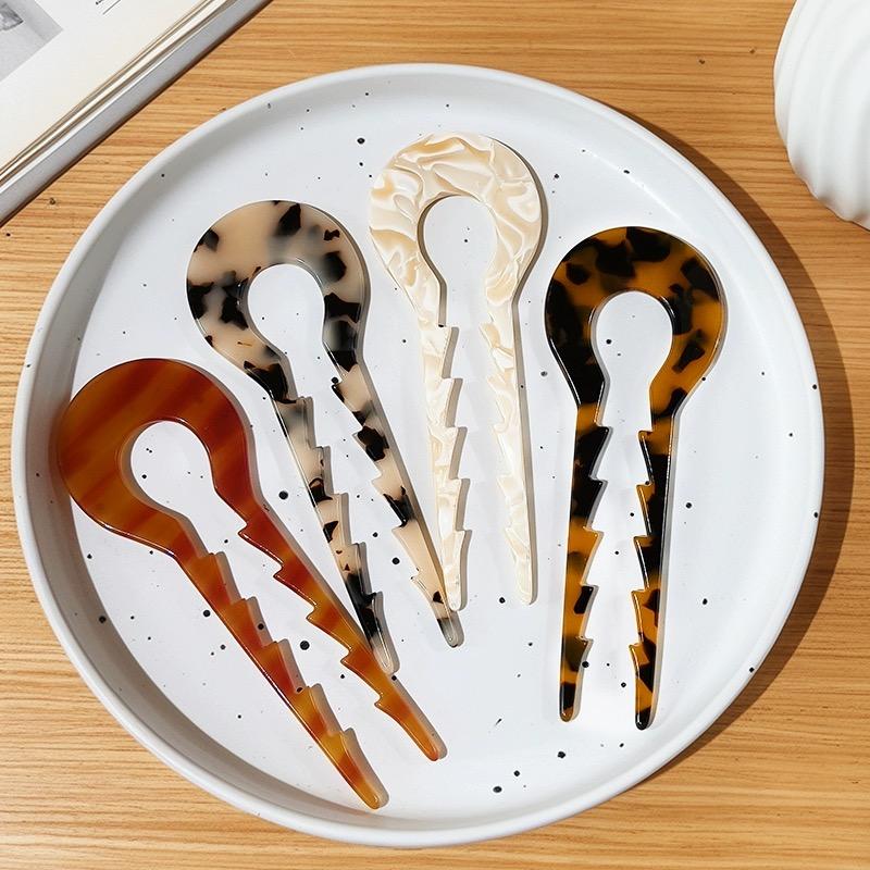 Acetic Acid Board Hairpins Creative Fashionable Hair Accessories U-shaped Anti-slip Hairpins Bun Headbands Hair Accessories New