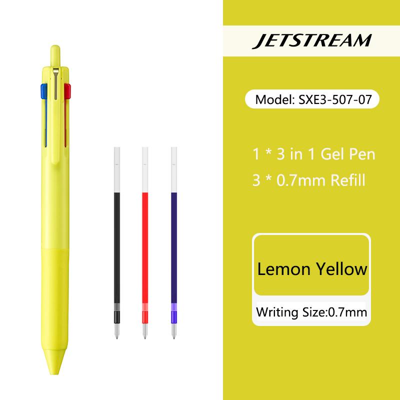 uni JETSTREAM 3 in 1 Multifunction Ballpoint Pen,colores 0.5mm Black/Red/Blue Core boli multifunción Retractable For Note Writin