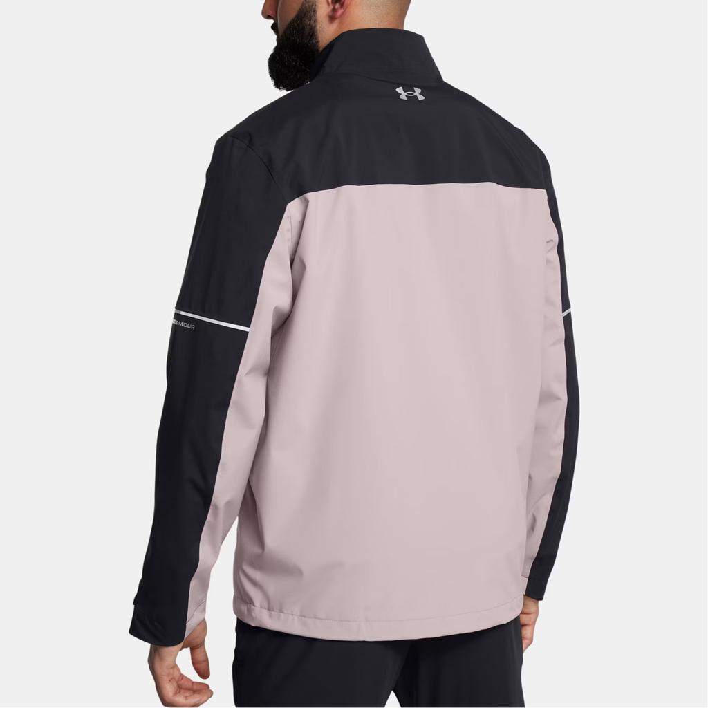 Under Armour Rain Drive Windproof Waterproof Breathable Loose Jacket Men Jacket Black Gray 1385832-001