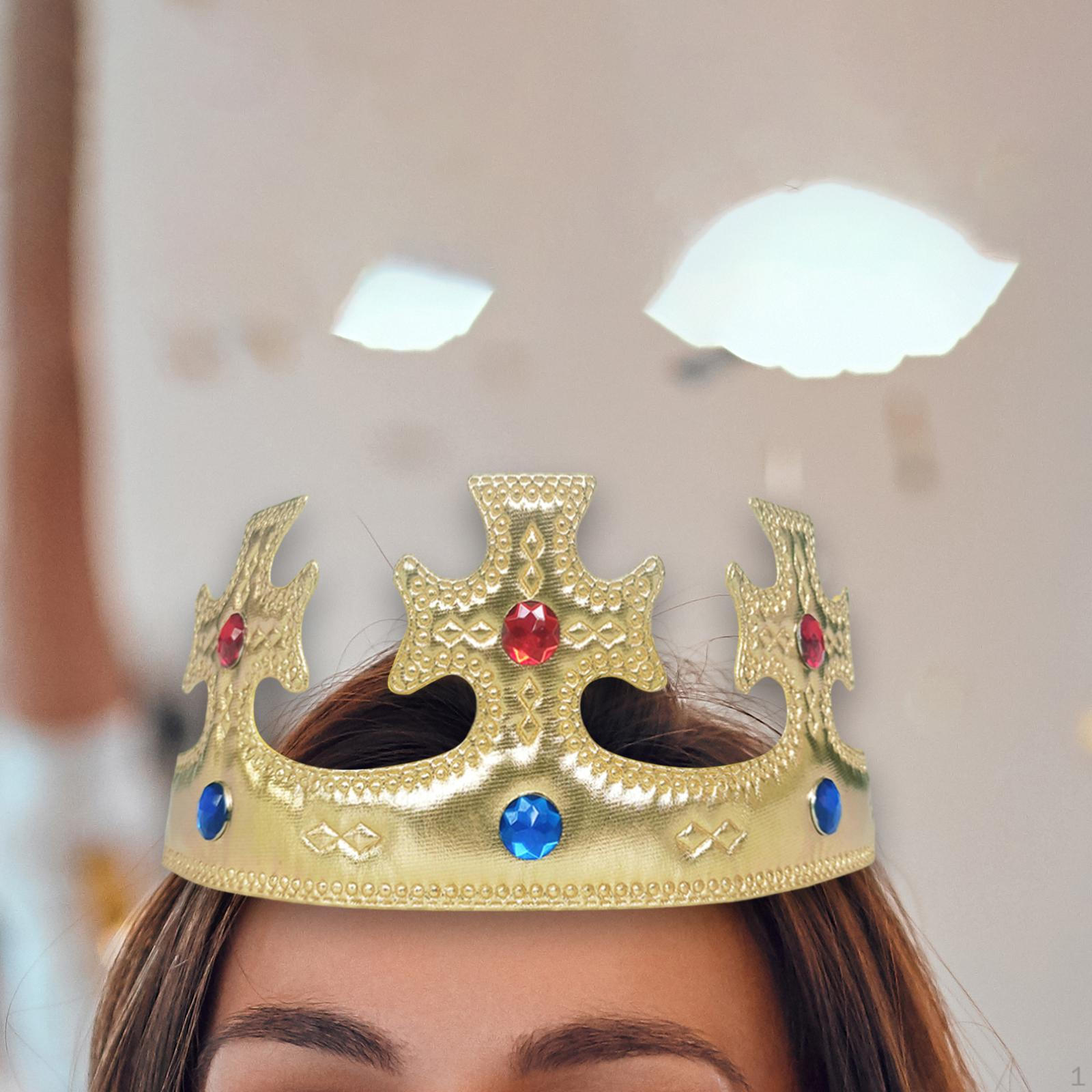 

Карнавальная королевская корона на день рождения, детская коронационная шляпа с королевской короной, принадлежности для ткани золотой