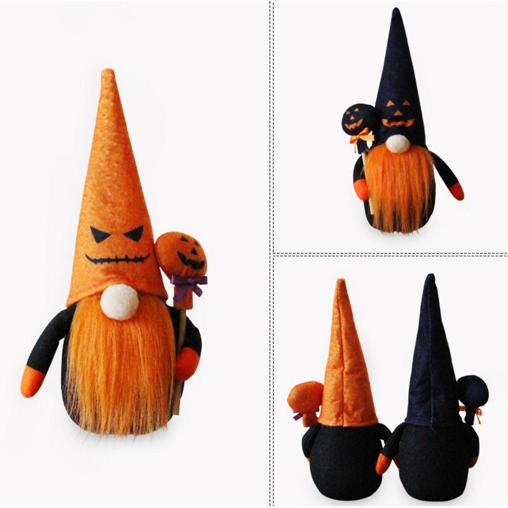 Cute Pumpkin Faceless Doll Desktop Ornaments Dwarf Dolls Cute Gnome Plush Doll  Party