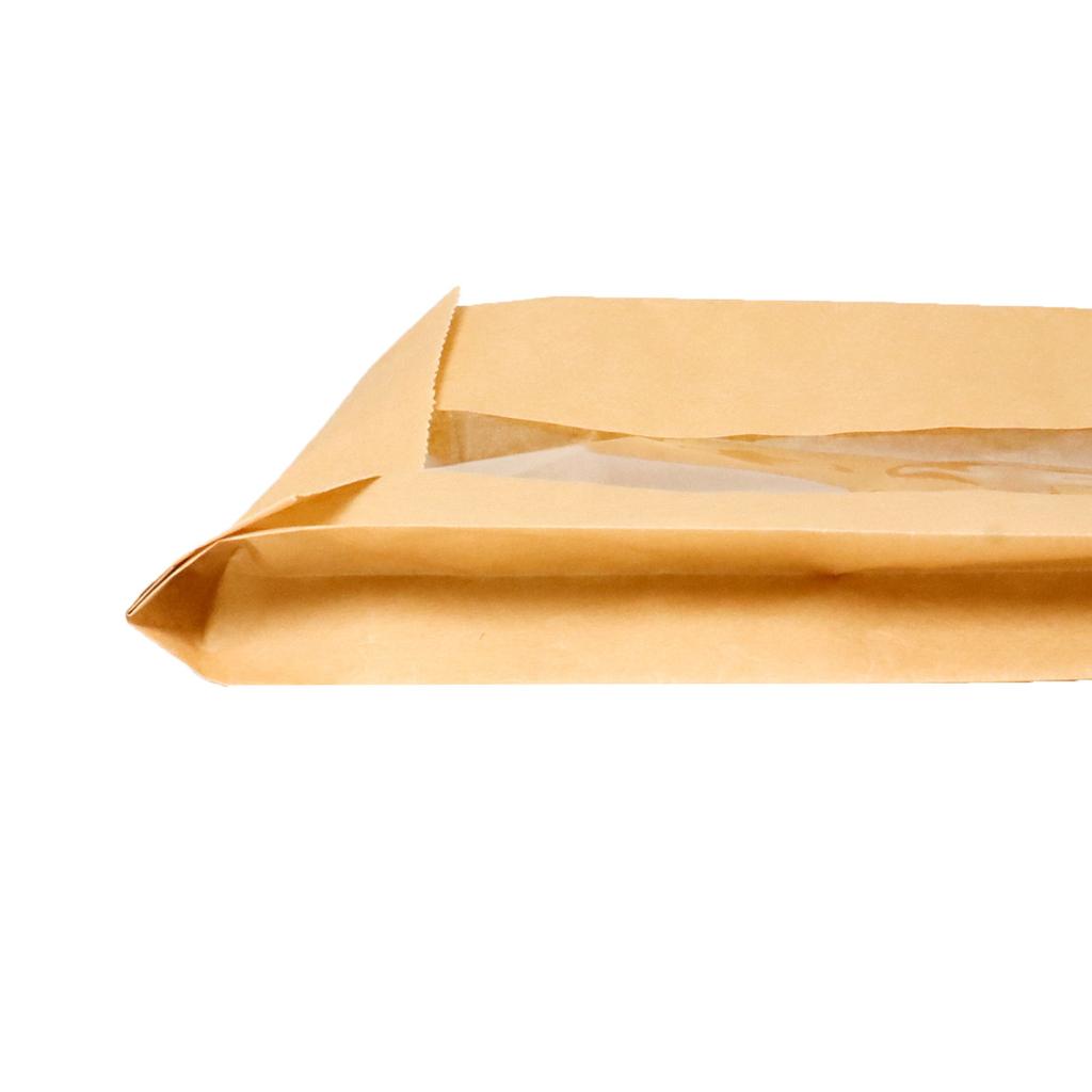 50 Stück Gelbe Brothüllen Papier Brottüte mit Fenster Baguette Brottüte Praktische Tüten für Französisches Brot Verpackung
