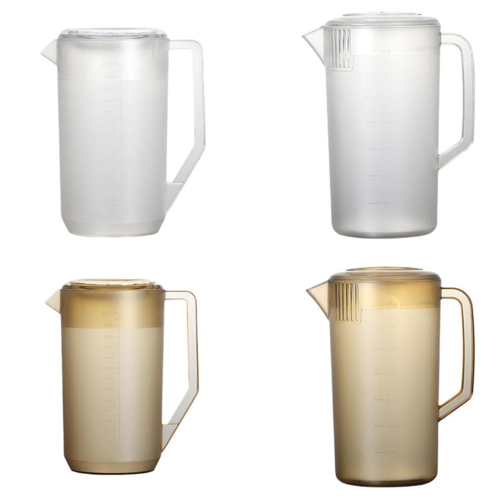 Pitcher with Scale Multipurpose Fridge Jug with Lid and Handle Water Jug Juice Container for Party Restaurant Fridge Home Juices