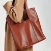 Big Bag Women's New Leather Women's Bag Large Capacity Tote Bag Women's Niche Retro Commuter Shoulder Bag