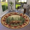 Stumpanimals Round Area Rug,Carpet Rug for Living Room Bedroom Sofa Playroom Decor,Non slip Floor Mat