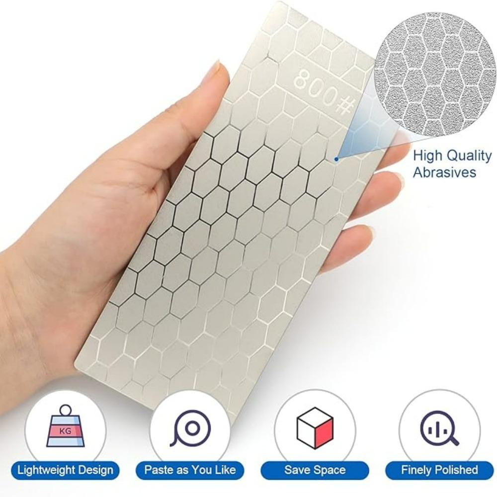 Diamond Honeycomb Shaped Sharpening Stone Piece Multi-Tool Polishing Tungsten Steel Ceramic Grinding Whetstone Kitchen Gadgets