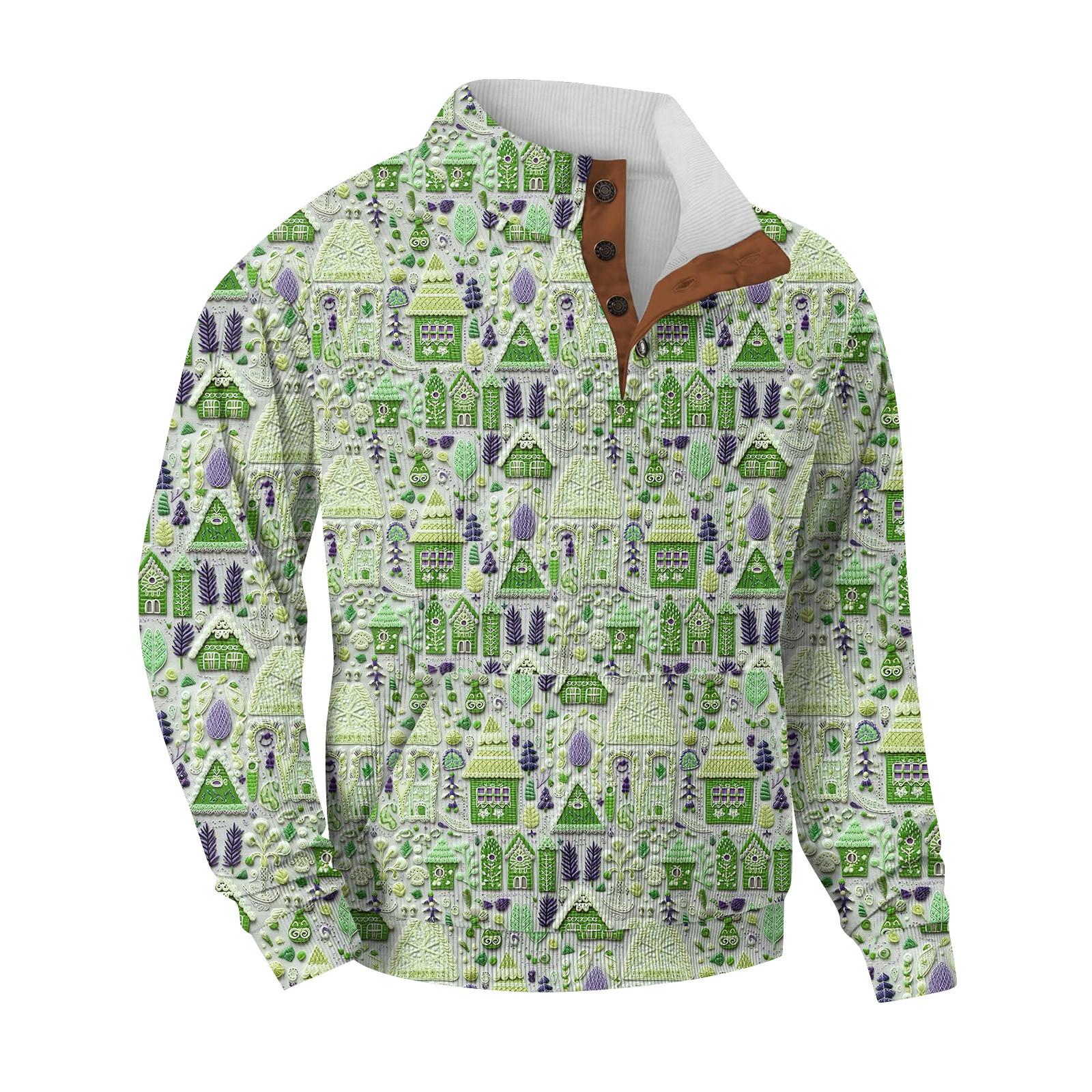 

Мужская повседневная толстовка в стиле ретро с градиентным принтом XXL зелёный