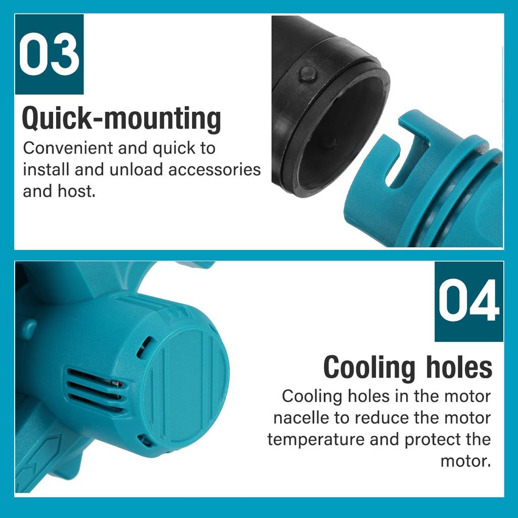 Cordless Electric Air Blower Vacuum Cleannig Blower with 19800mAh Battery Leaf Computer Dust Collector For 18V