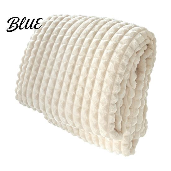 Thermal Insulation Blanket for Autumn Waffle Textured Fleece Throw Blanket Solid Color Milk Flannel Grid Cut Texture Sofa Plush Soft Warm Cozy Couch