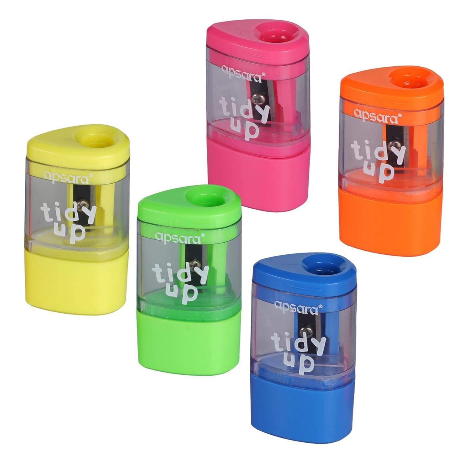 

Apsara Tidy Up Pencil Sharpener & Eraser Combo Pack of 20 for Students School Use Compact Portable Stationery Set
