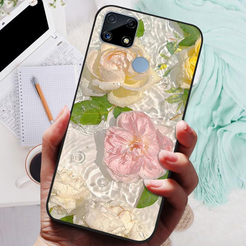 Pro Realme C25s pouzdro Soft TPU silikonový kryt na telefon pro OPPO Realme C25 pouzdro Bumper C25S RMX3195 C 25S nárazuvzdorný kryt Coque