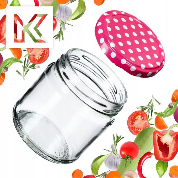 Bocaux De Conserve KADAX Lerma 200ml, 10pcs, Avec Couvercles Décoratifs Roses