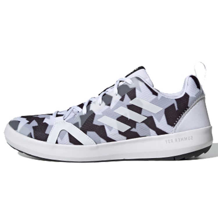 

Adidas Terrex Boat S.Rdy Удобные Спортивные Амортизирующие Прочные Кроссовки с Низким Верхом для Марафона Мужские Кроссовки Черные Белые Серые EH0356 42