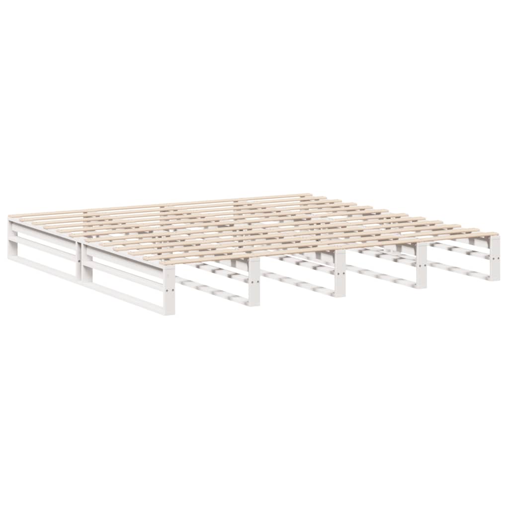 Solid Wood Bed without Mattress White 180 x 200 cm Pine Wood
