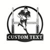 Personalized Metal Football Player Wall Decor for Stadium Gym Sports Gift