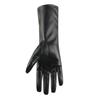 Elegant Watertight Winter Gloves Thicken Mid-Length Pu Leather Gloves Soft Plus Velvet Driving Gloves Female Use
