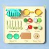 Cutting Play Food Toy for Kids Kitchen Pretend Fruit &Vegetables Accessories Educational Toy Food Kit for Toddler Children Gift