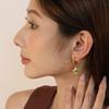 Elegant 18K Gold-Plated Stainless Steel Christmas Gloves Ear Cuffs