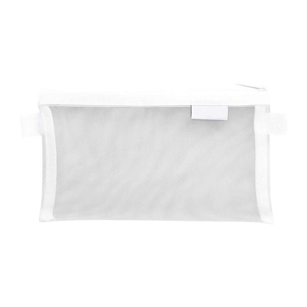 Multifunctional Mesh Pen Bag Zipper Mesh Bags Clear Pencil Case Organizer Cosmetics Makeup Bag