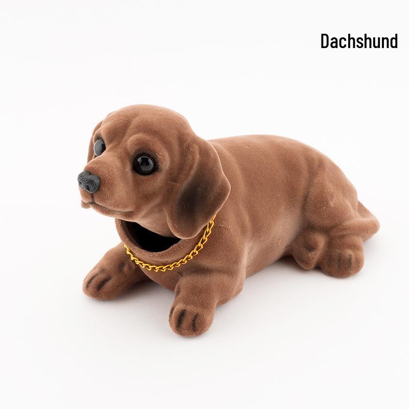 Resin Shaking Head Dog Figurine Car Ornament